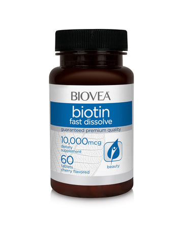 Biovea Biotin 10000mcg fast dissolve cherry flavor 60 tablets