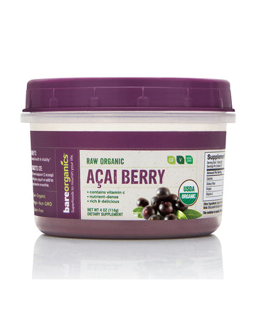 BareOrganics Acai fruit powder 114g