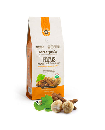 BareOrganics Coffee with superfoods Focus 283g