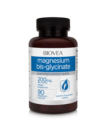 Biovea Magnesium bis-glycinate 200mg 90 vegetarian capsules