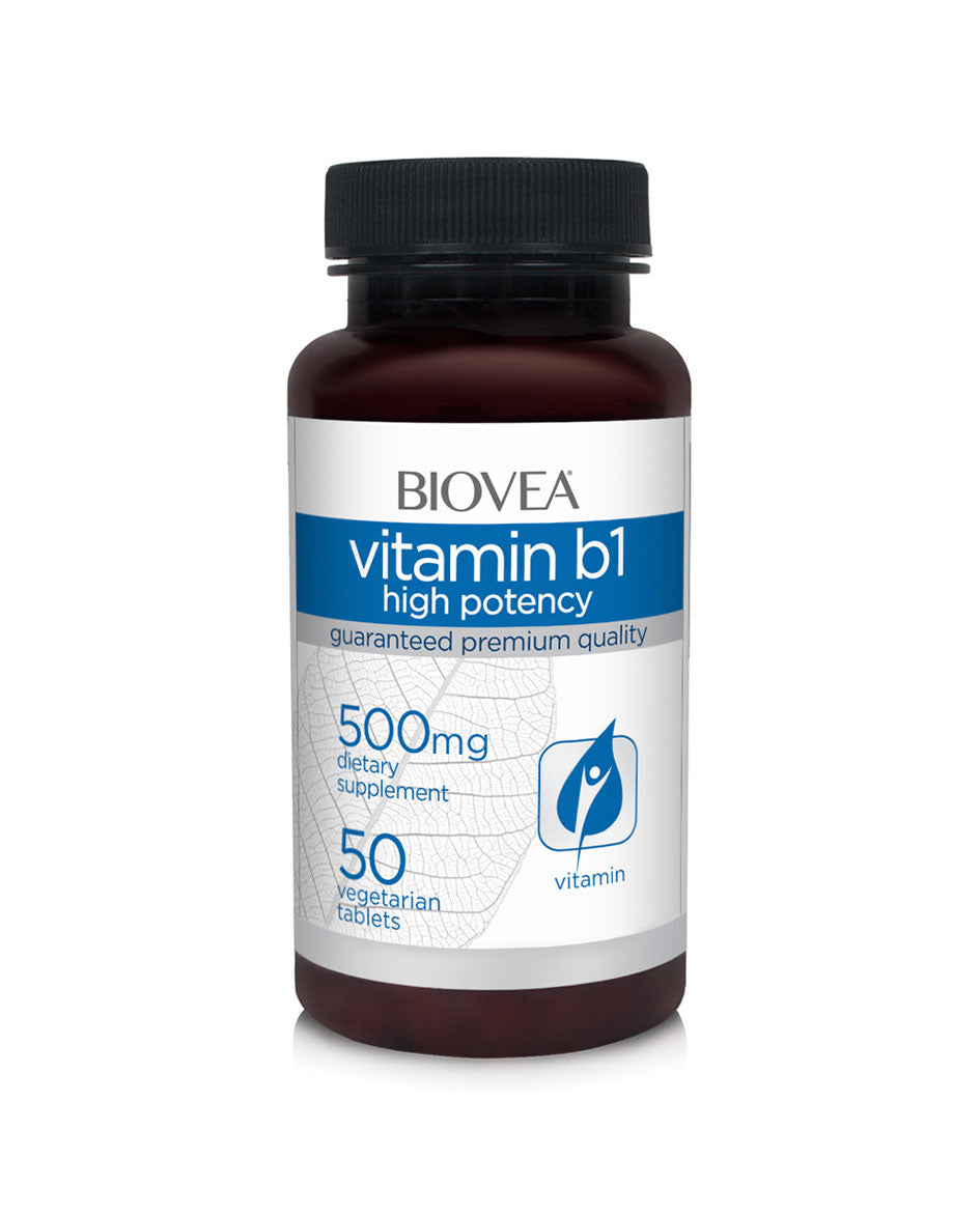 Biovea Vitamin B1 (high potency) 500mg 50 vegetarian tablets