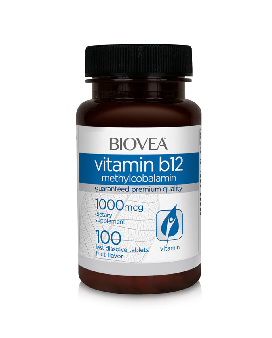 Biovea Vitamin B12 methylcobalamin 1000mcg 100 fast dissolve vegetarian tablets