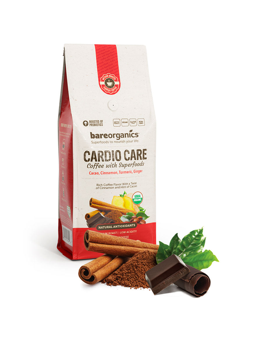 BareOrganics Coffee with superfoods Cardio Care 283g