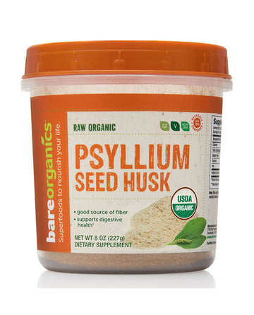 BareOrganics Psyllium seed husk powder 227g