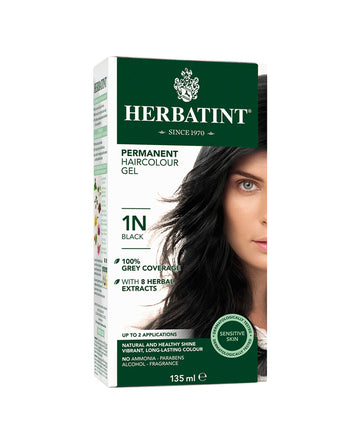 Herbatint permanent haircolor gel 1N Black 135ml