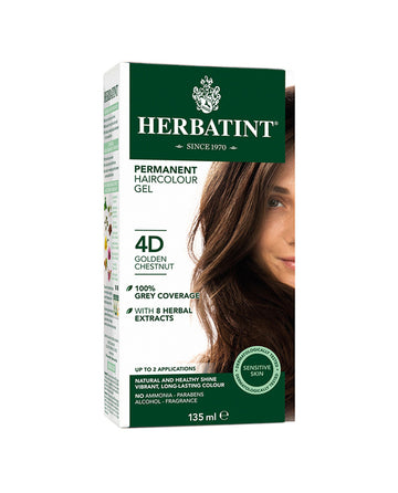Herbatint permanent haircolor gel 4D Golden Chestnut 135ml