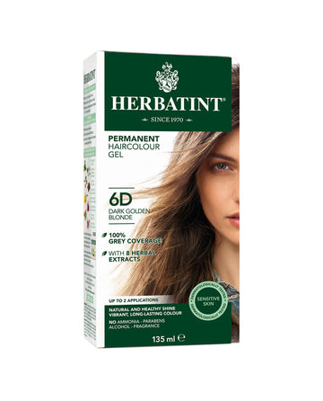 Herbatint permanent haircolor gel 6D Dark Golden Blonde 135ml